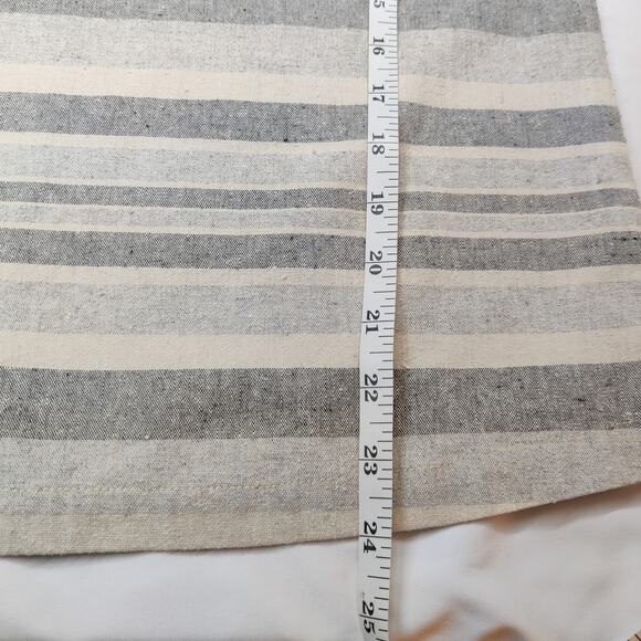 Linen Lux Australia Cotton Linen Gray Stripes Short Sleeve Top XS - Picture 10 of 10